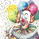 ihr-lunch-napkin-Harley-clown - IHR Lunch Napkin Harley