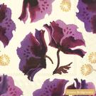 ihr-lunch-napkin-purple-poppy-cream - IHR Lunch Napkin Purple Poppy Cream