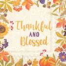 ihr-lunch-napkin-thankful-and-blessed-linen - IHR Lunch Napkin Thankful & Blessed