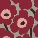 ihr-lunch-napkins-marimekko-unikko-red-linen - IHR Lunch Napkins Marimekko UNIKKO Red Linen