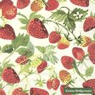 ihr-lunch-napkins-strawberries-cream - IHR Lunch Napkins Strawberries Cream