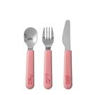 mepal-mio-childrens-cutlery-set-3pc-deep-pink - Mepal Mio 3pc Children's Cutlery Set Deep Pink