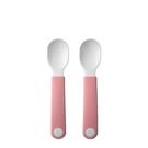 mepal-mio-trainer-spoons-set-of-2-deep-pink - Mepal Mio Practice Spoons 2pc Set Deep Pink