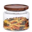 anchor-hocking-64oz-montana-glass-jar-acacia-lid - Anchor Hocking Montana Jar Acacia Lid 64oz