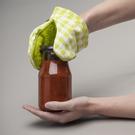 zeal-hot-grab-gingham-fabric-silicone-mini-pot-mitt-brights - Zeal Hot Grab Fabric Silicone Mini Pot Mitt Brights Gingham