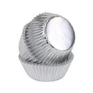 pme-45-mini-metallic-silver-foil-baking-cases - PME 45 Mini Metallic Silver Baking Cases