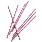 westmark-50pc-paper-straws-pink-with-white-stars - Westmark 50 Paper Straws Pink, White Stars
