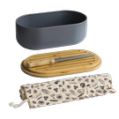 pebbly-bread-bin-set-4-in-1-grey - Pebbly 4-in-1 Bread Box Set Grey