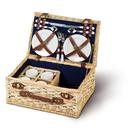 4-person-picnic-basket-navy-lining - Picnic Hamper for 4 Person Navy Lined