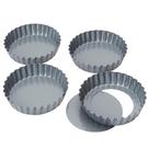 dexam-set-of-4-non-stick-quiche-tart-pans-10cm - Dexam Set of 4 Quiche Tins 10cm
