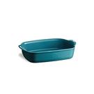 emile-henry-small-oven-dish-rectangular-bleu-calan - Emile Henry Mediterranean Blue Rectangular Oven Dish Small
