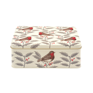 thornback-and-peel-rectangular-storage-tin-robin-and-holly - Thornback & Peel Robin & Holly Rectangular Tin