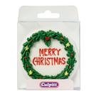 culpitt-round-Christmas-wreath-plaque-sugar-decoration - Culpitt Sugar Decorations Round Christmas Wreath Plaque