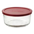 anchor-round-glass-container-red-1700ml - Anchor Hocking Round Glass Container Red 1.7L