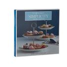 price-and-kensington-white-2-tier-cake-stand - Price & Kensington Simplicity 2-Tier Cake Stand