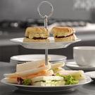 price-and-kensington-white-2-tier-cake-stand - Price & Kensington Simplicity 2-Tier Cake Stand
