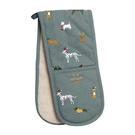 sophie-allport-Christmas-dogs-double-oven-gloves - Sophie Allport Christmas Dogs Double Oven Glove