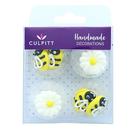 culpitt-sugar-decorations-bee-daisy-12pc - Culpitt Sugar Piping Bee & Daisy 12pc