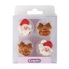 culpitt-sugar-decorations-Santa-rudolph-12pc - Culpitt Sugar Piping Santa & Rudolph 12pc