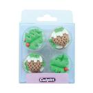 culpitt-sugar-decorations-holly-pudding-12pc - Culpitt Sugar Piping Holly & Pudding 12pc