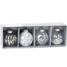 ihr-place-card-holder-set-of-4-silver-baubles - IHR Place Card Holder Set of 4 Silver Baubles