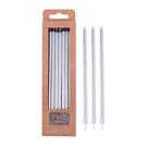 pme-16pc-extra-slim-long-candles-silver - PME 16 Tall Candles Silver