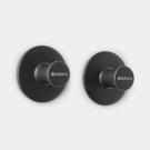 brabantia-towel-hooks-renew-set-of-2-dark-grey - Brabantia Towel Hooks ReNew Set of 2 Dark Grey