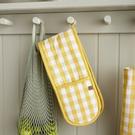 ulster-weavers-double-oven-glove-gingham-yellow - Ulster Weavers Double Oven Gloves Gingham Yellow