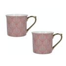 Victoria-&-Albert-scallop-shells-2pc-palace-mugs-pink - V&A Scallop Shells Set Of 2 Palace Mugs Pink