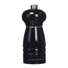 cole-mason-windsor-black-gloss-salt-mill-120mm - Cole & Mason Precision Windsor Black Gloss Beech Wood Salt Mill 120MM