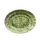 acquerello-green-spongeware-oval-platter - Acquerello Green Spongeware Oval Platter