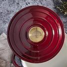barbary-oak-foundry-casserole-20cm-round-red-cast-iron - Barbary & Oak Foundry 20cm Round Cast Iron Casserole-Bordeaux Red