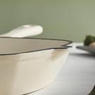 barbary-oak-foundry-grill-pan-26-cm-round-cream-cast-iron - Barbary & Oak Foundry 26cm Cast Iron Grill Pan-Cream