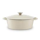 barbary-oak-oval-casserole-29cm-oval-cream-cast-iron - Barbary & Oak Foundry 29cm Oval Cast Iron Casserole-Cream