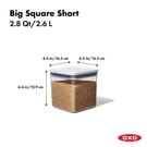 big-square-short-2-8-qt-gg-pop-oxo - OXO GG POP Container Big Square Short 2.6L