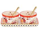ck-xmas-ditsy-condiment-pot-set - Cath Kidston Christmas Ditsy Condiment Pot Set