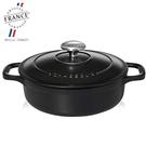 chasseur-casserole-shallow-round-30cm-blackmatte - Chasseur Shallow Round Casserole 30cm-Matte Black