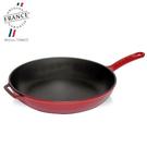 chasseur-cast-iron-frying-pan-red-28cm  - Chasseur Cast Iron Frying Pan Red 28cm 