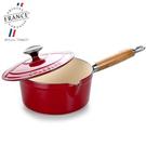 chasseur-milk-pan-16cm-with-lid-red-cream - Chasseur Sauce Pan with Lid Matte Black 16cm