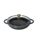 chasseur-mini-wok-with-lid-18cm-grey - Chasseur Grey Mini Wok With Lid 18cm