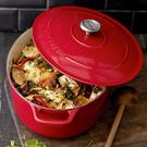 chasseur-round-casserole-cocotte-ronde-28cm-redcream - Chasseur Round Casserole 28cm-Red & Cream