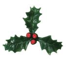 culpitt-plastic-holly-with-red-berry-50mm - Culpitt Cake Toppers Plastic Holly with Red Berry 50mm
