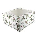 culpitt-vintage-holly-square-cake-box-25x12cm - Culpitt Vintage Holly Square Cake Box 25x12cm