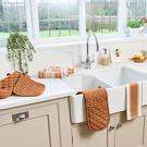 dexam-terracotta-striped-tea-towel-love-colour - Dexam Love Colour Striped Tea Towel Terracotta