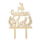 edd-wooden-cake-topper-joyeux-noel - Eddingtons Wooden Joyeux Noel Cake Topper