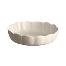 emile-henry-cream-round-scalloped-dish - Emile Henry Cream Round Scalloped Dish