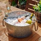 garden-trading-wendlebury-round-drinks-bucket-galvanised-steel - Garden Trading Wendlebury Round Drinks Bucket Galvanised Steel