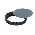 gobel-round-fluted-tart-tin-removable-base-26cm - Gobel Round Fluted Tart Tin Removable Base 26cm