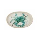 hadden-plate-green-stoneware-oval-crab - Hadden Oval Plate Green Crab Stoneware
