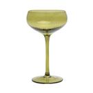 heres-how-lou-coupe-glass-olive-set-2 - Here's How Lou Coupe Olive Green Glass Set of 2 